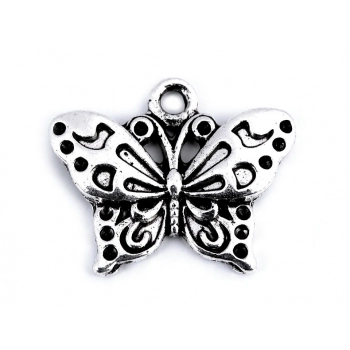 zawieszka do bransoletek motyl metal nierdzewny ozdoba