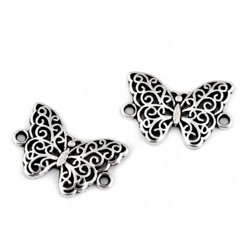 zawieszka motyl do bransoletki 20x14mm lacznik metal nierdzewny